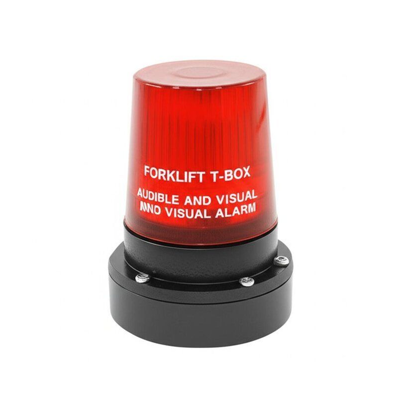 Forklift T-Box Alarm with Audible and Visual Alert IP67 Protection and TSGB1 Compliance for Industrial Vehicles