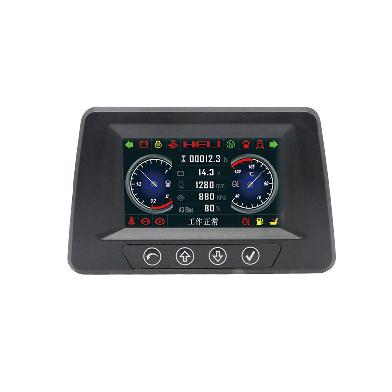 High-definition Digital Display Forklift Dashboard with CAN Communication and IP54 Waterproof for Industrial Vehicles